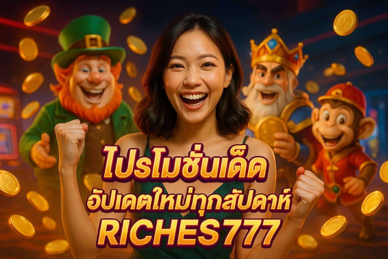 โปรโมชั่นเด็ด RICHES777 อัปเดตใหม่ทุกสัปดาห์